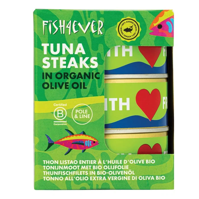 Fish 4 Ever Azores Skipjack Tuna Steaks in Olive Oil Multipack