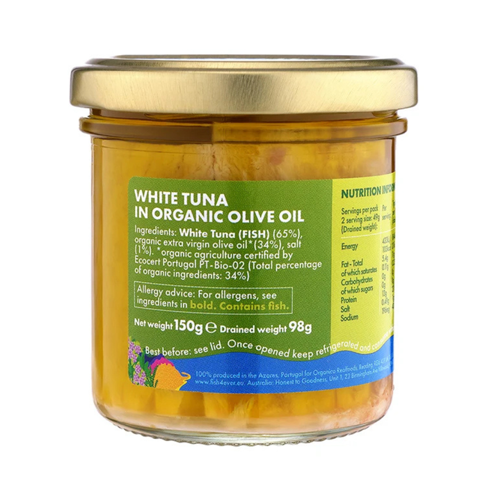 Fish4Ever Bonito del Norte White Tuna Steaks in Organic Olive Oil 150g