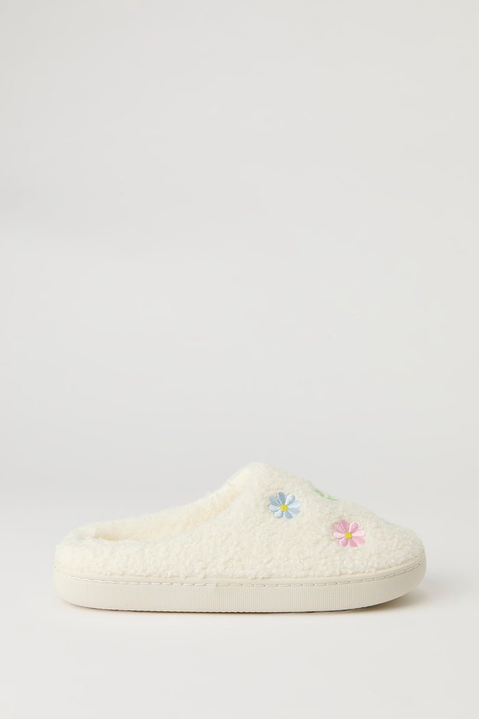 Floral Sherpa Slippers