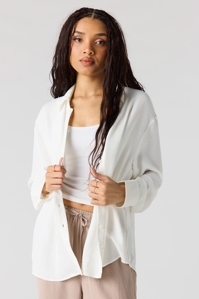 Flowy Oversized Button-Up Top