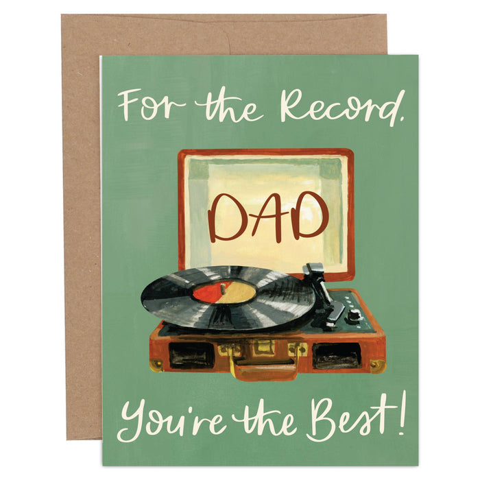 For the Record Father's Day Greeting Card