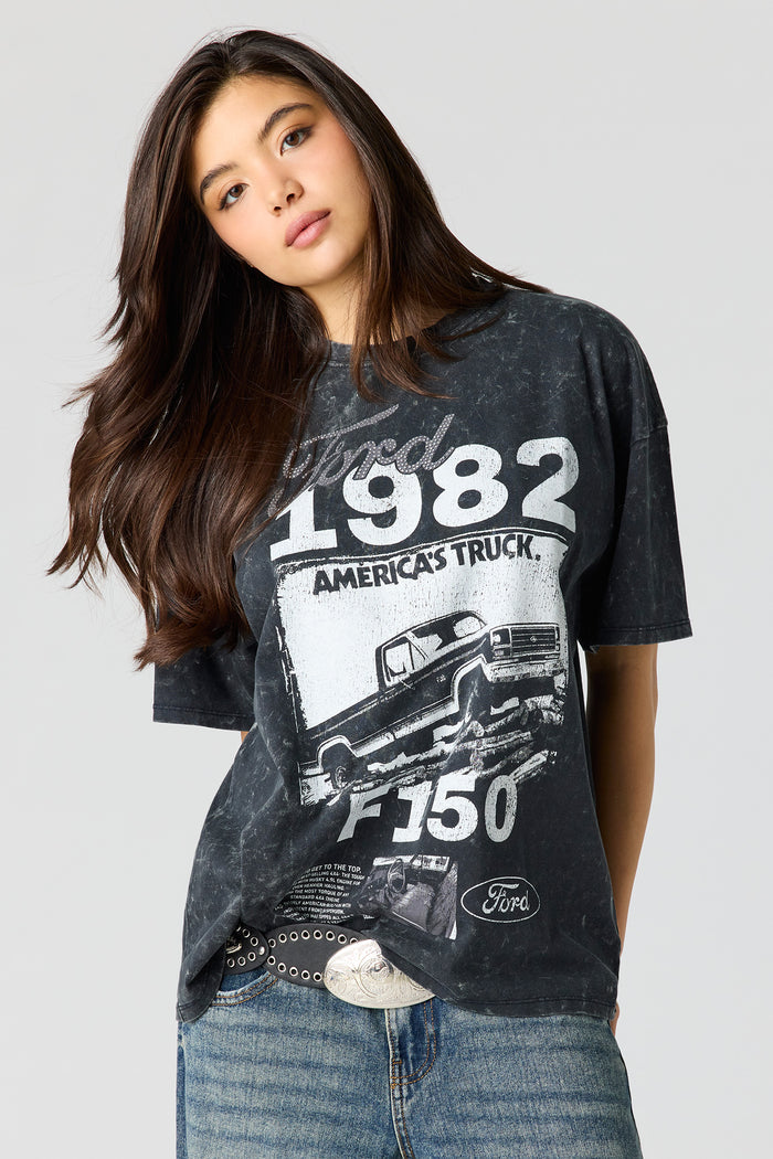 Ford Rhinestone Graphic T-Shirt