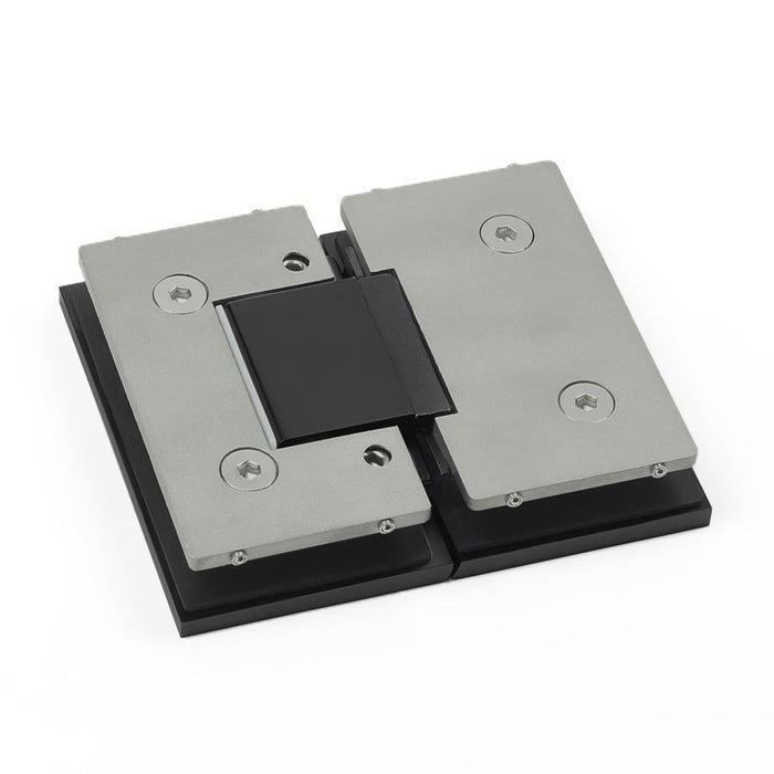 Forge Frameless Shower Hinge Heavy Duty Adjustable Glass to Glass 180 Degrees - Black - Image 2