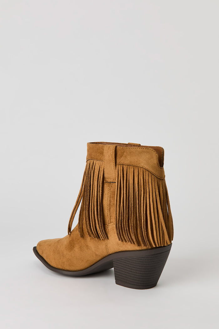 Fringe Cowboy Ankle Boot