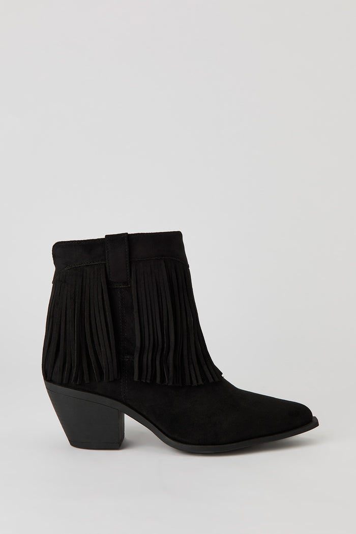Fringe Cowboy Ankle Boot