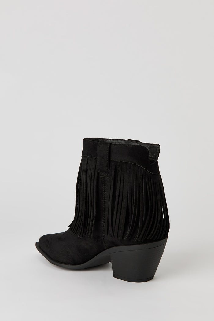 Fringe Cowboy Ankle Boot