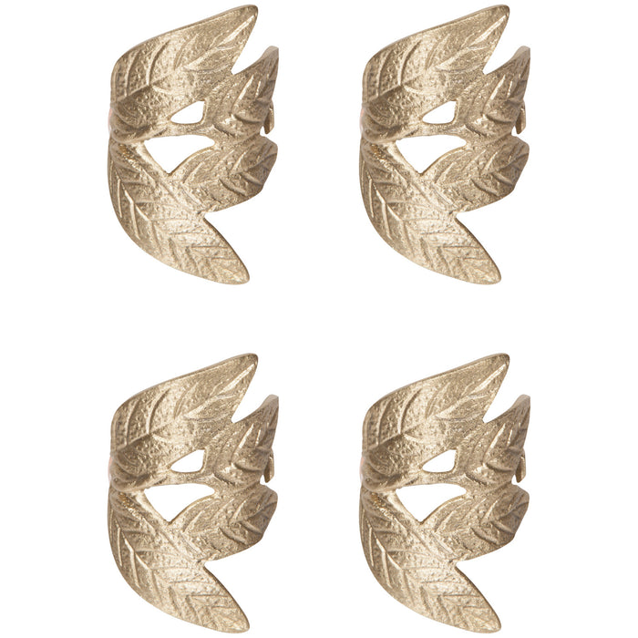 Frond Metal Napkin Rings - Set of 4