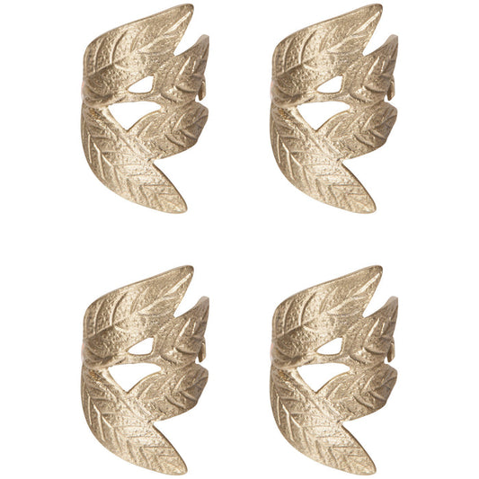 Frond Metal Napkin Rings - Set of 4