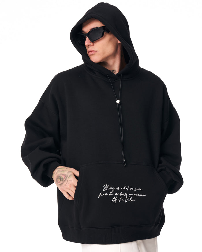 Fuerzio "Strength Through Madness" 3D Printed Designer Oversized Hoodie (6)
