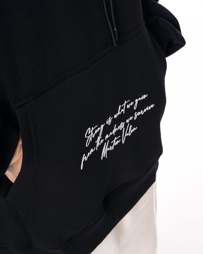 Fuerzio "Strength Through Madness" 3D Printed Designer Oversized Hoodie (7)