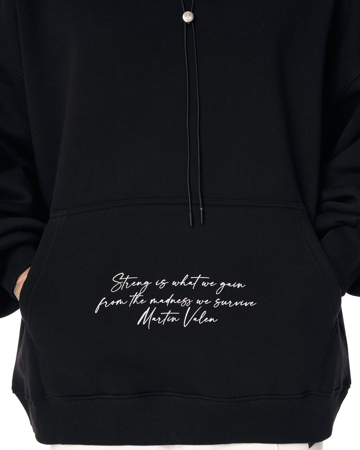 Fuerzio "Strength Through Madness" 3D Printed Designer Oversized Hoodie (8)