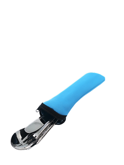 Full Sized 4 Piece Travel Cutlery-- in reusable Neoprene bag