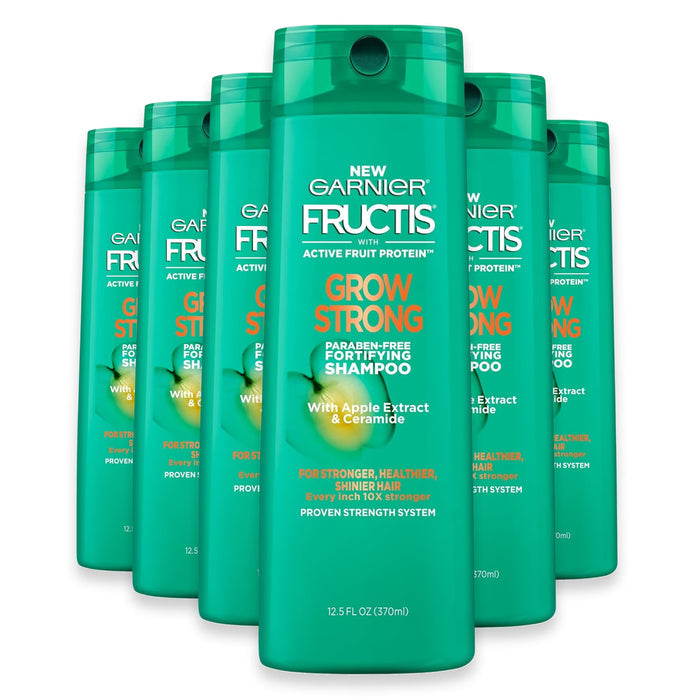 Garnier Fructis Grow Strong Shampoo - 12.5 oz - 6 Pack