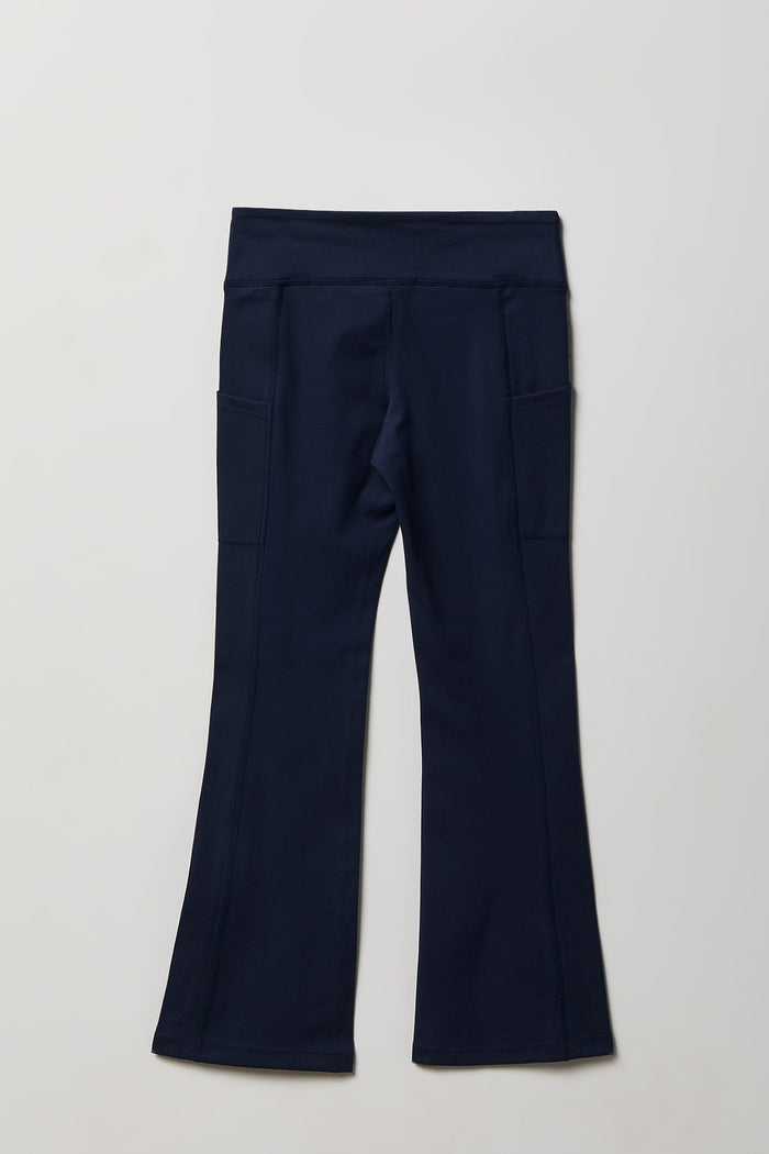 Girls Active Side Pocket Flare Pant