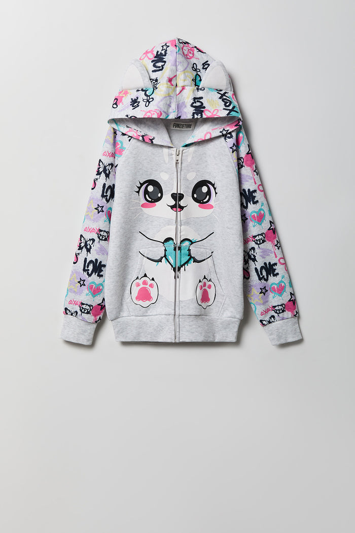 Girls Bunny 3D Character Hoodie