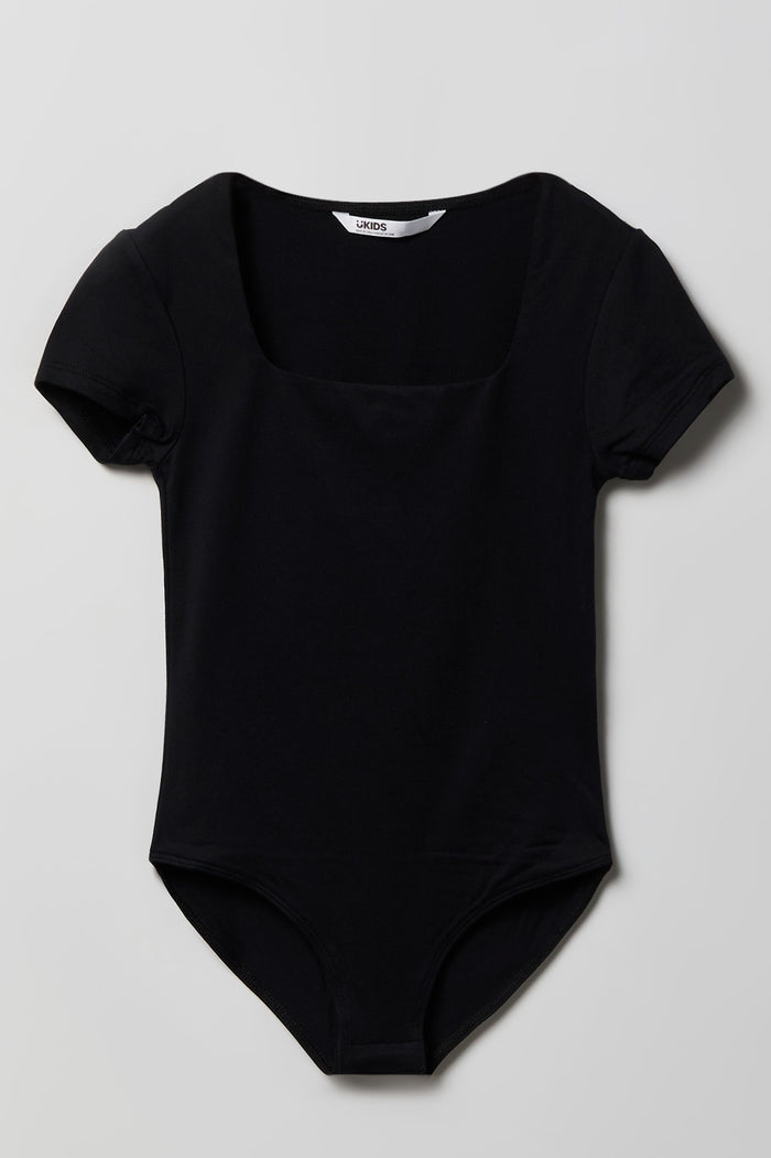 Girls Contour Square Neckline Bodysuit