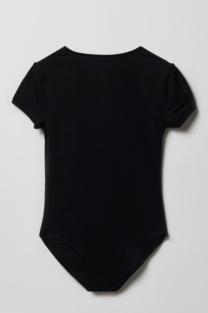 Girls Contour Square Neckline Bodysuit
