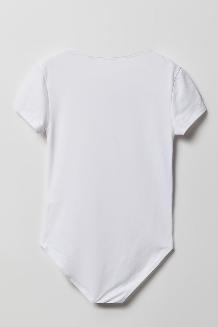 Girls Contour Square Neckline Bodysuit