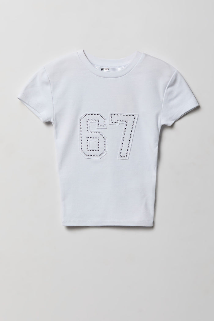 Girls Embellished Graphic T-Shirt