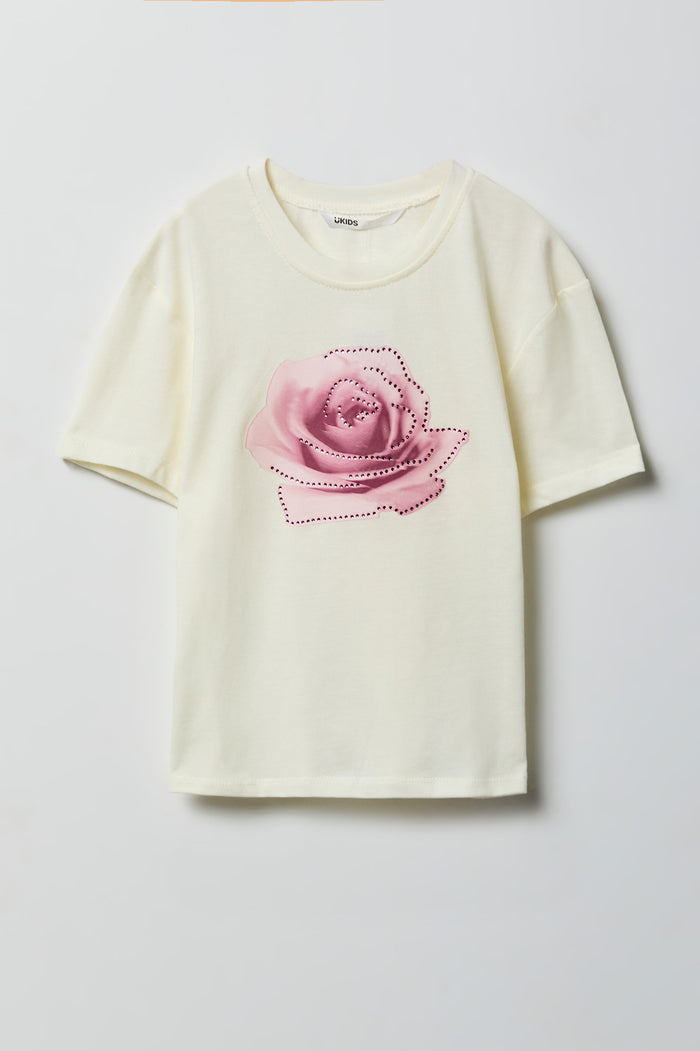 Girls Floral Graphic T-Shirt