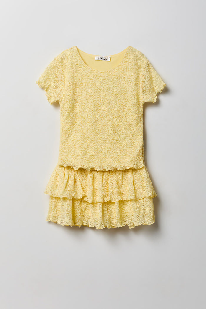Girls Lace Tee & Skort Set