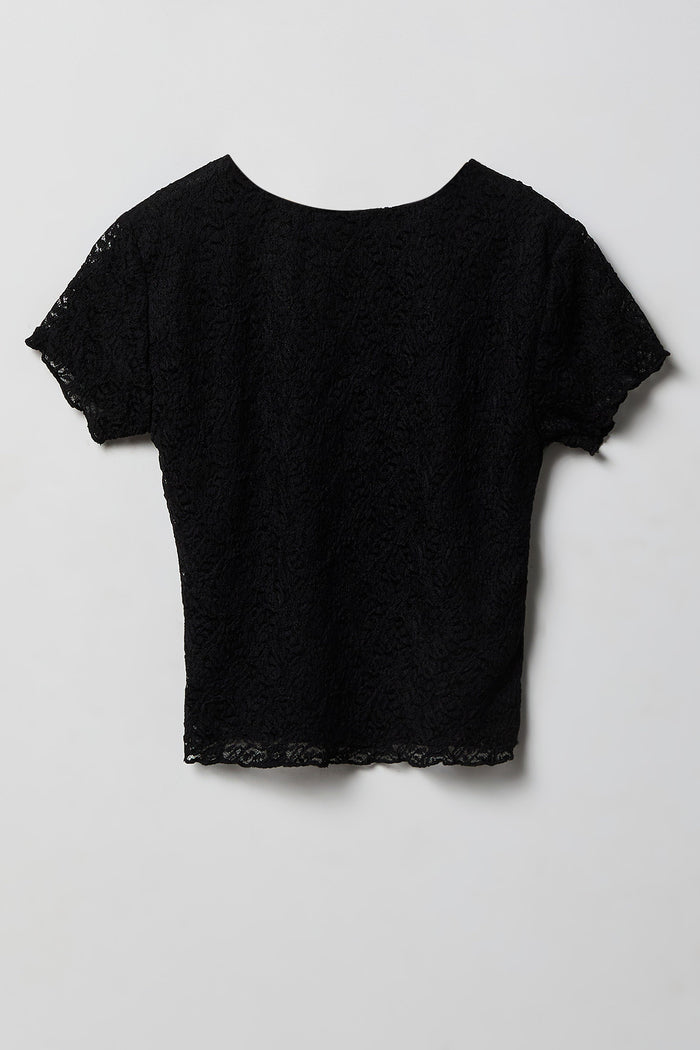Girls Lace Tee & Skort Set