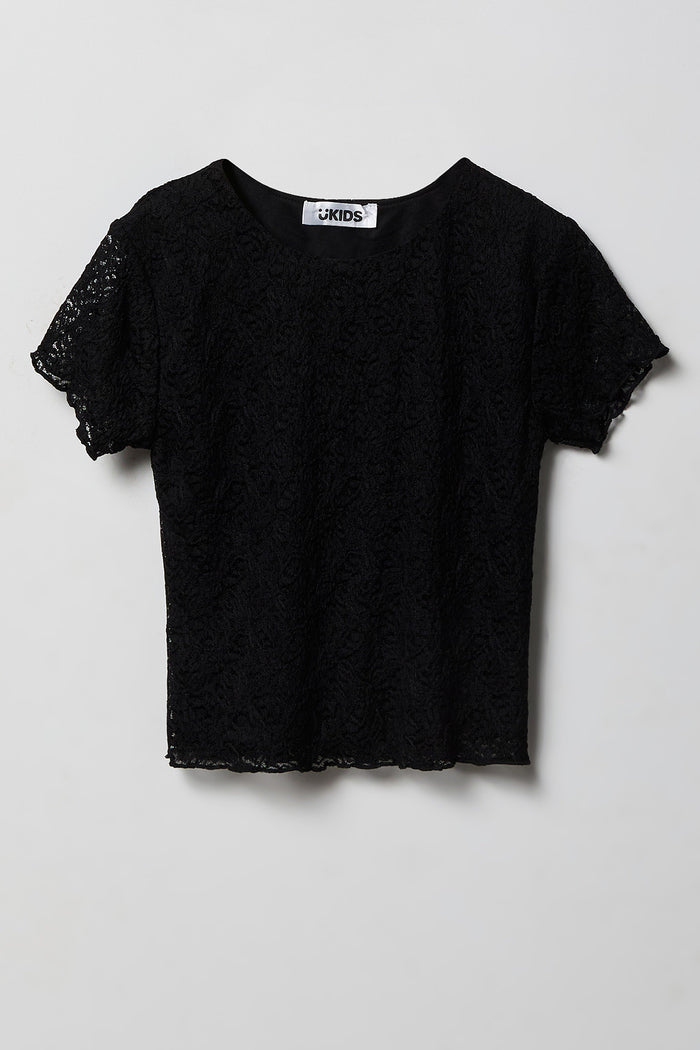 Girls Lace Tee & Skort Set