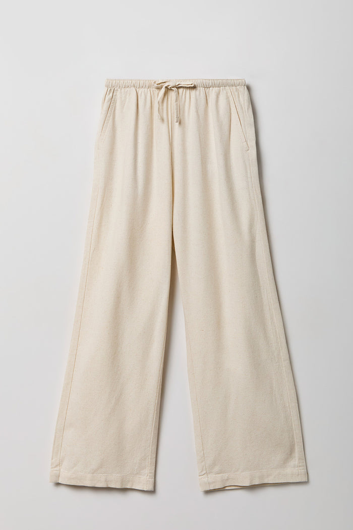 Girls Linen-Blend Wide Leg Pant