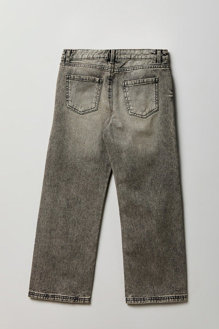 Girls Low Rise Baggy Grey Jean