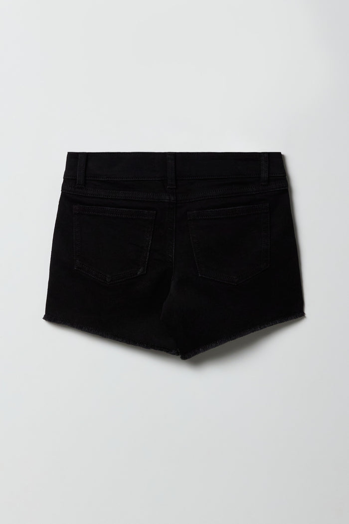 Girls Low Rise Denim Midi Short