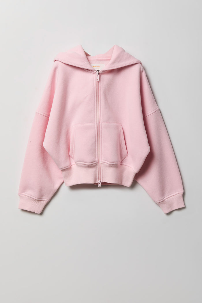 Girls Luxe Fleece Zip-Up Hoodie