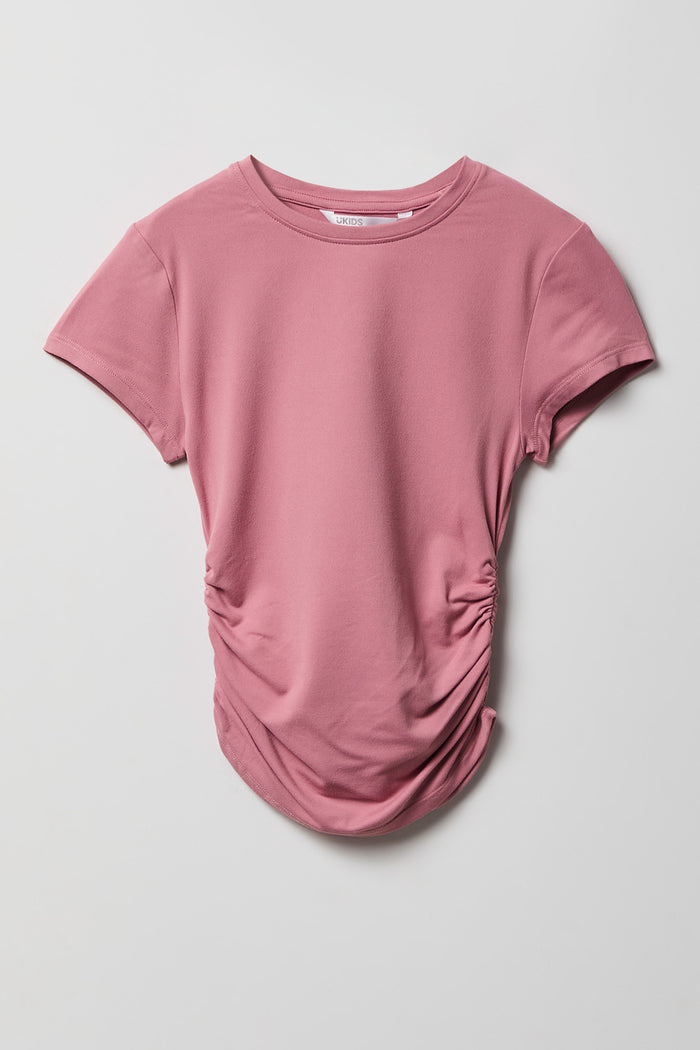 Girls Luxe Heavy Contour Cinched T-Shirt