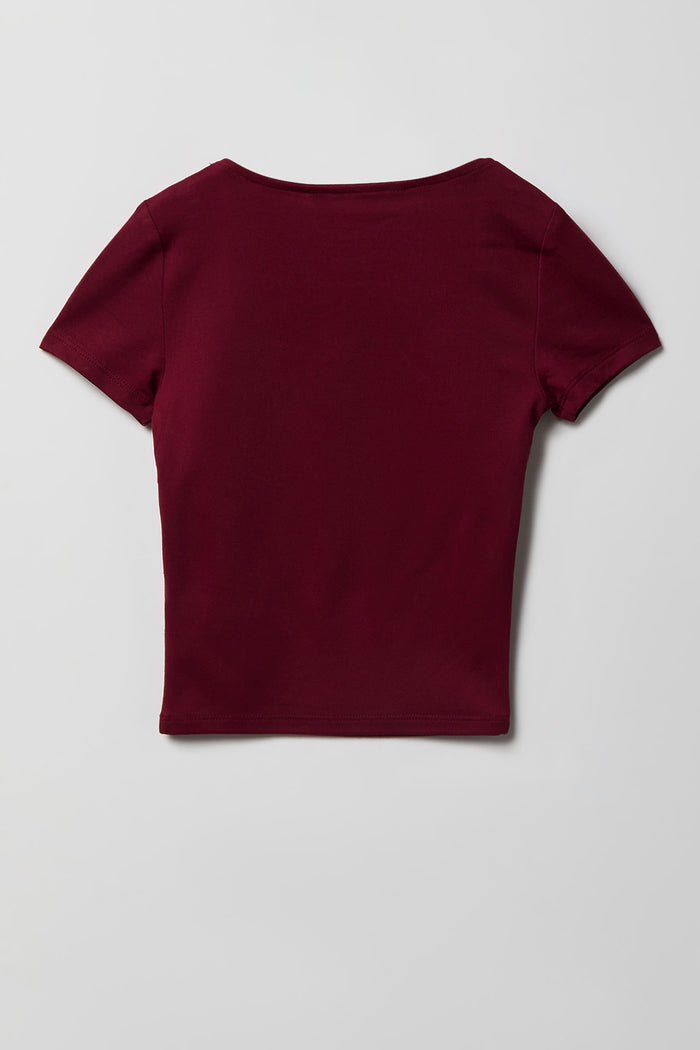Girls Luxe Heavy Contour Square Neck T-Shirt