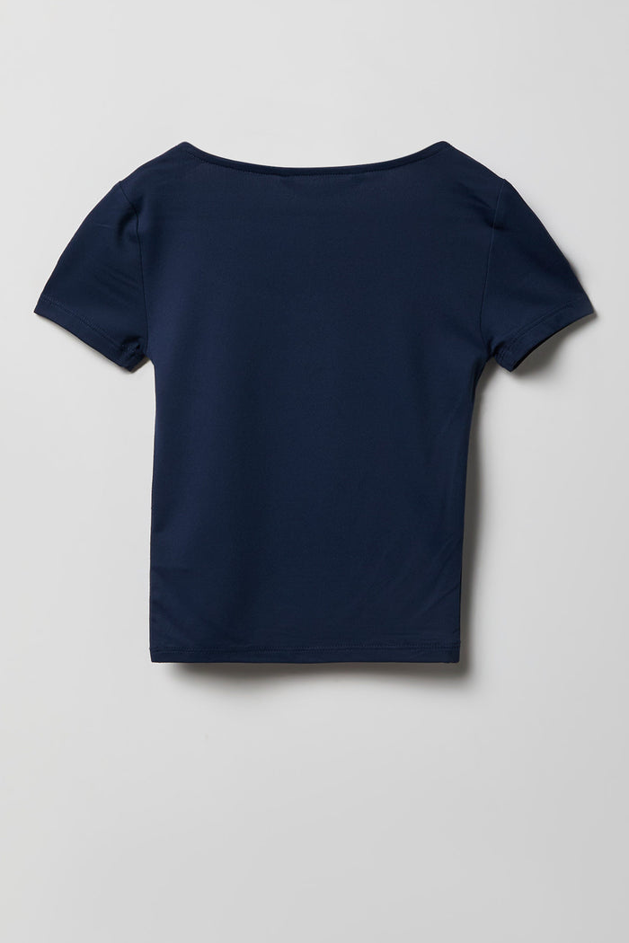 Girls Luxe Heavy Contour Square Neck T-Shirt