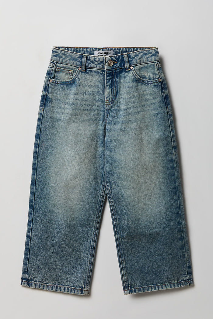 Girls Mid Rise Super Baggy Jean