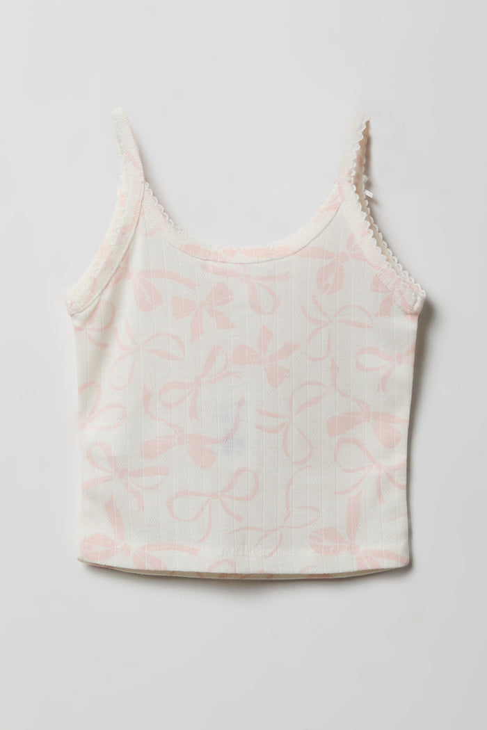 Girls Pointelle Tank & Pajama Pant Set