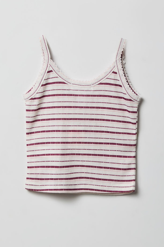 Girls Pointelle Tank & Pajama Pant Set