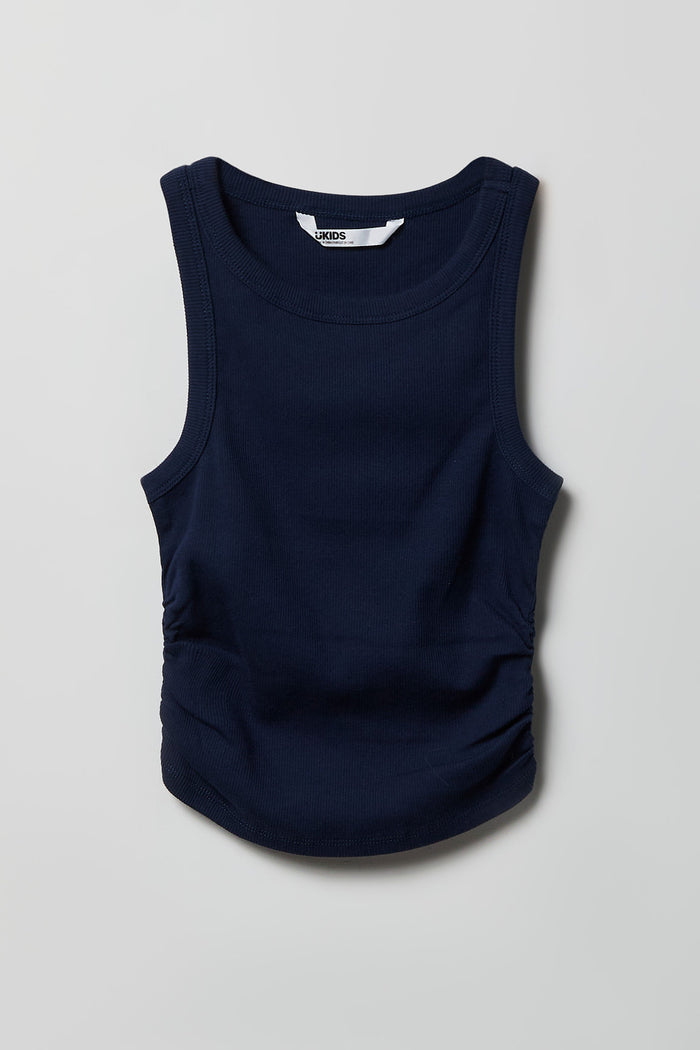 Girls Ribbed Side Cinched Tank
