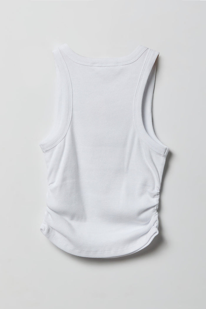 Girls Ribbed Side Cinched Tank