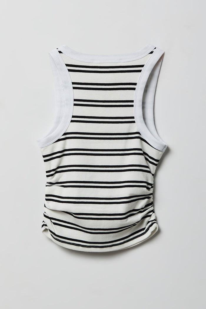 Girls Ribbed Side Cinched Tank