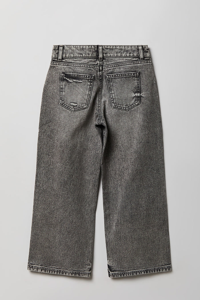 Girls Ripped Mid Rise Super Baggy Jean
