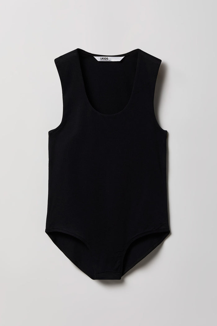 Girls Scoop Neckline Contour Bodysuit