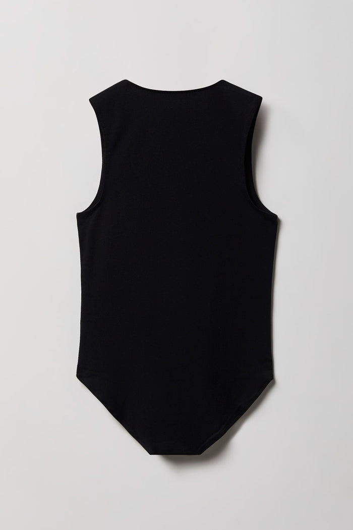 Girls Scoop Neckline Contour Bodysuit