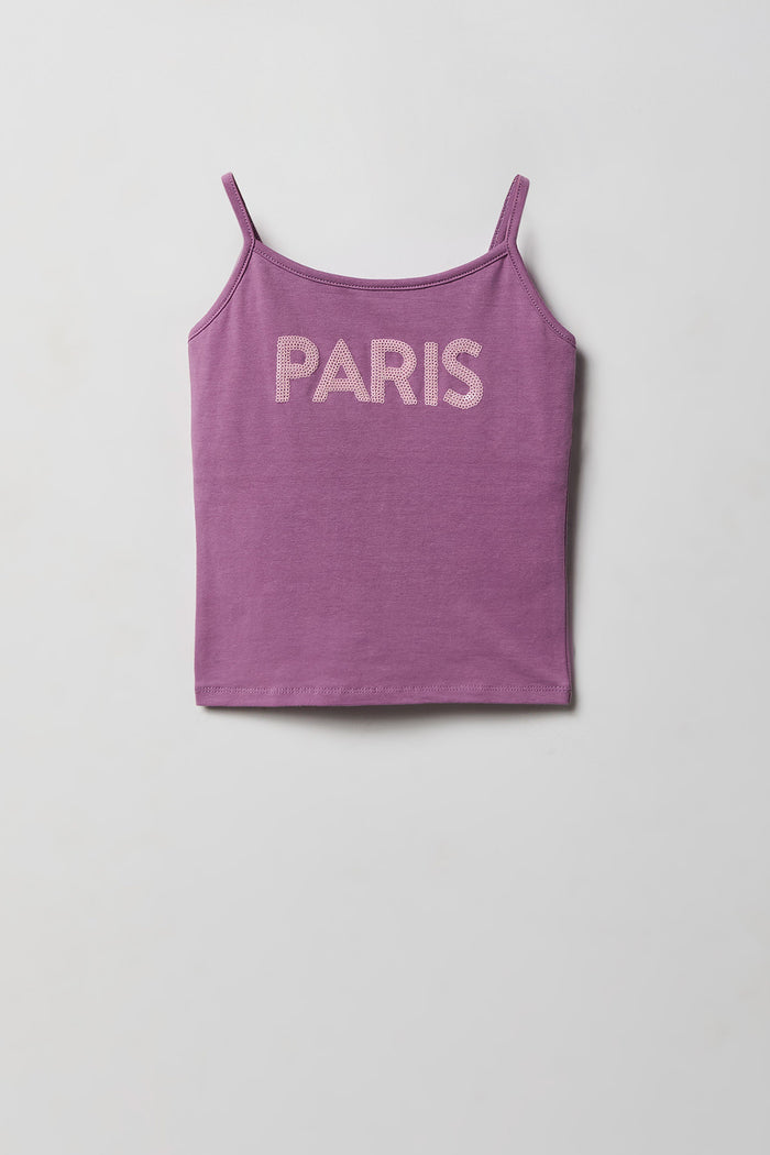 Girls Sequin Graphic Cami