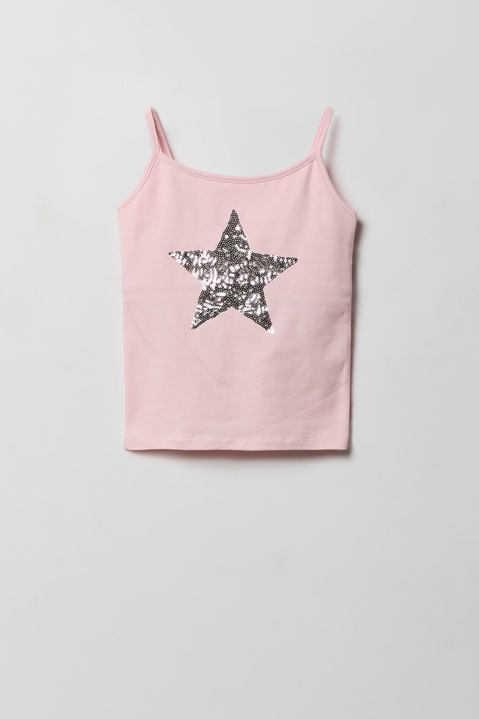 Girls Sequin Graphic Cami