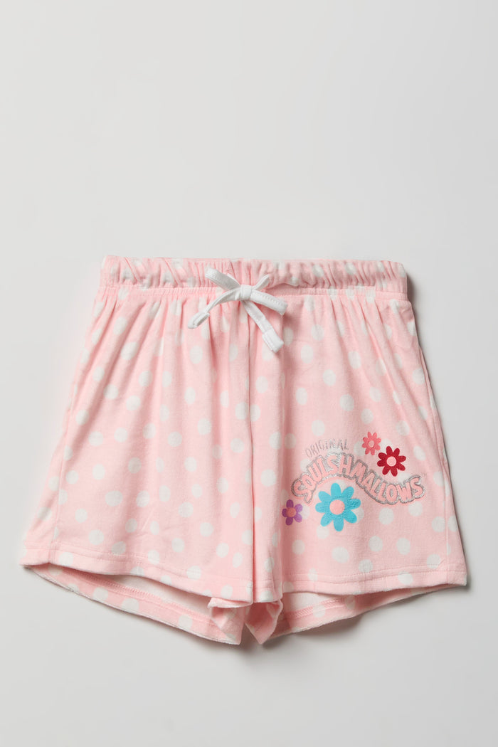 Girls Squish Squad Graphic T-Shirt & Short Pajama Set