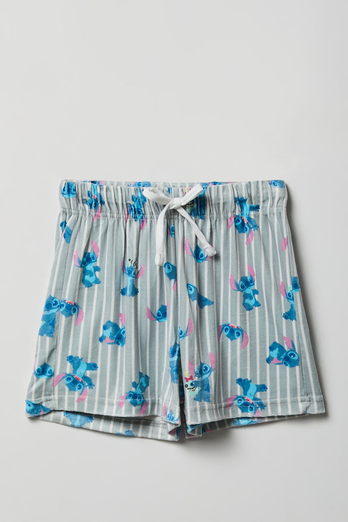 Girls Stitch Graphic T-Shirt & Short Pajama Set