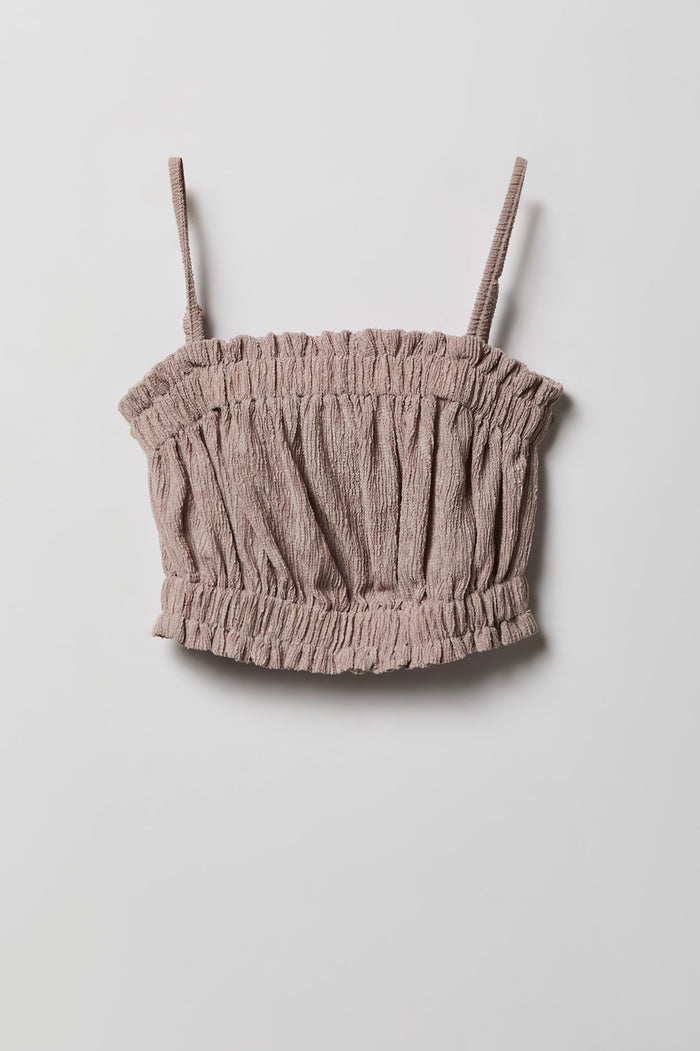 Girls Textured Tank & Pant Set