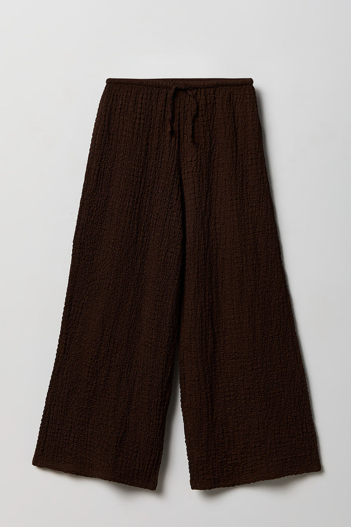 Girls Textured Wide Leg Pant