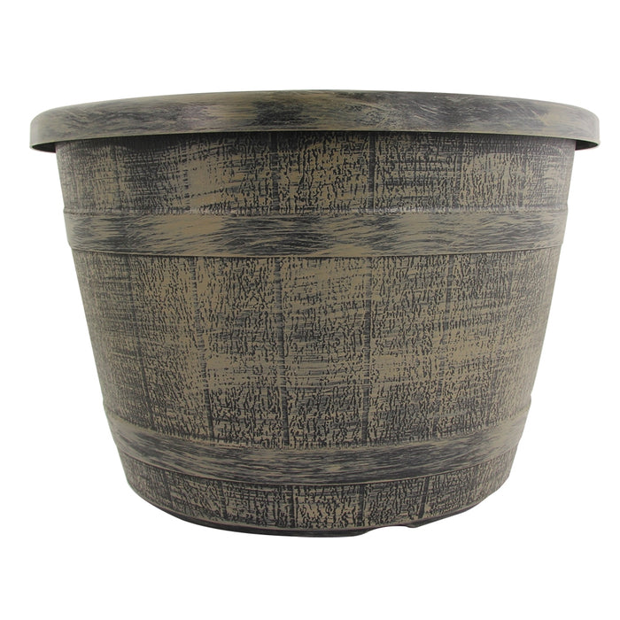 12 Inch Barrel Effect Planter Gold 329575-GOLD